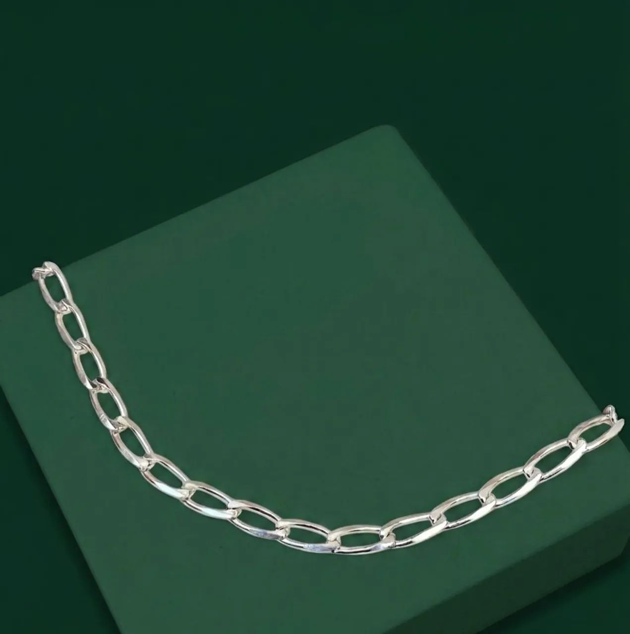 Pulseira masculina prata 925 - Foto 3