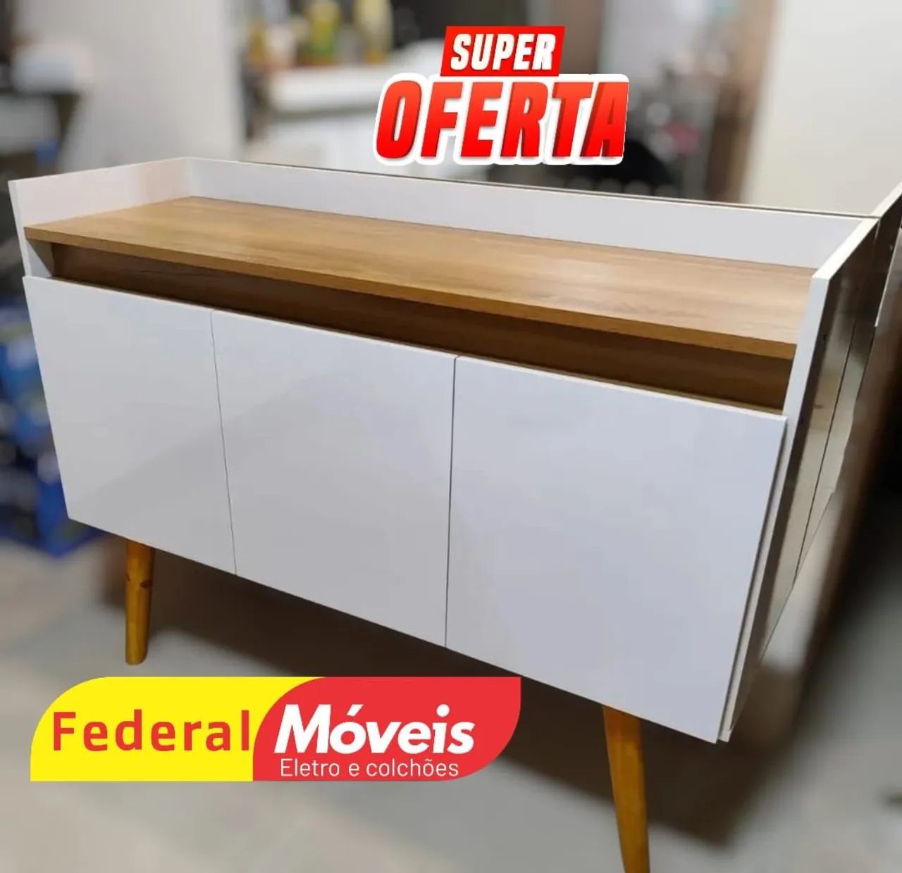 Buffet com 3 Portas Pés Retrô em Promoção - Solicite Catálogo 