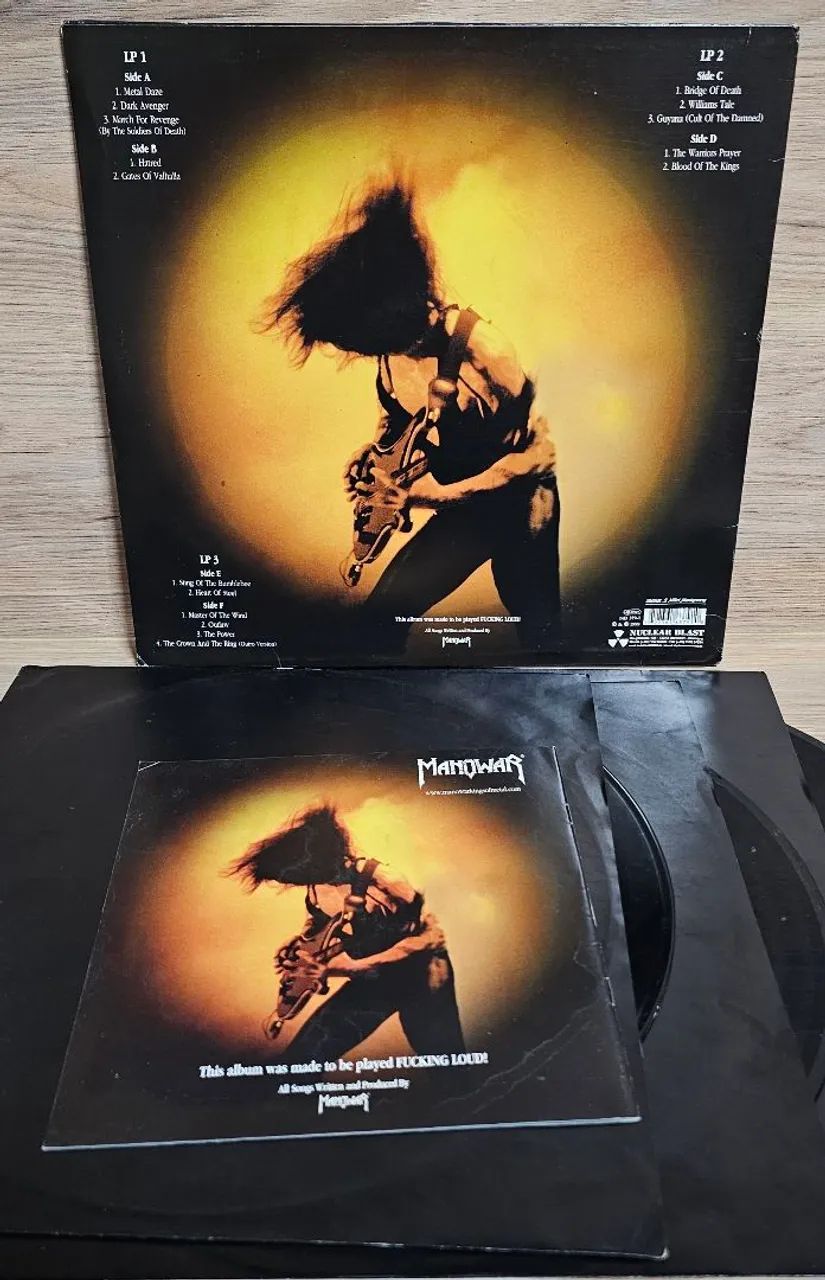 Manowar LP Hell on Stage 3lps - Foto 3
