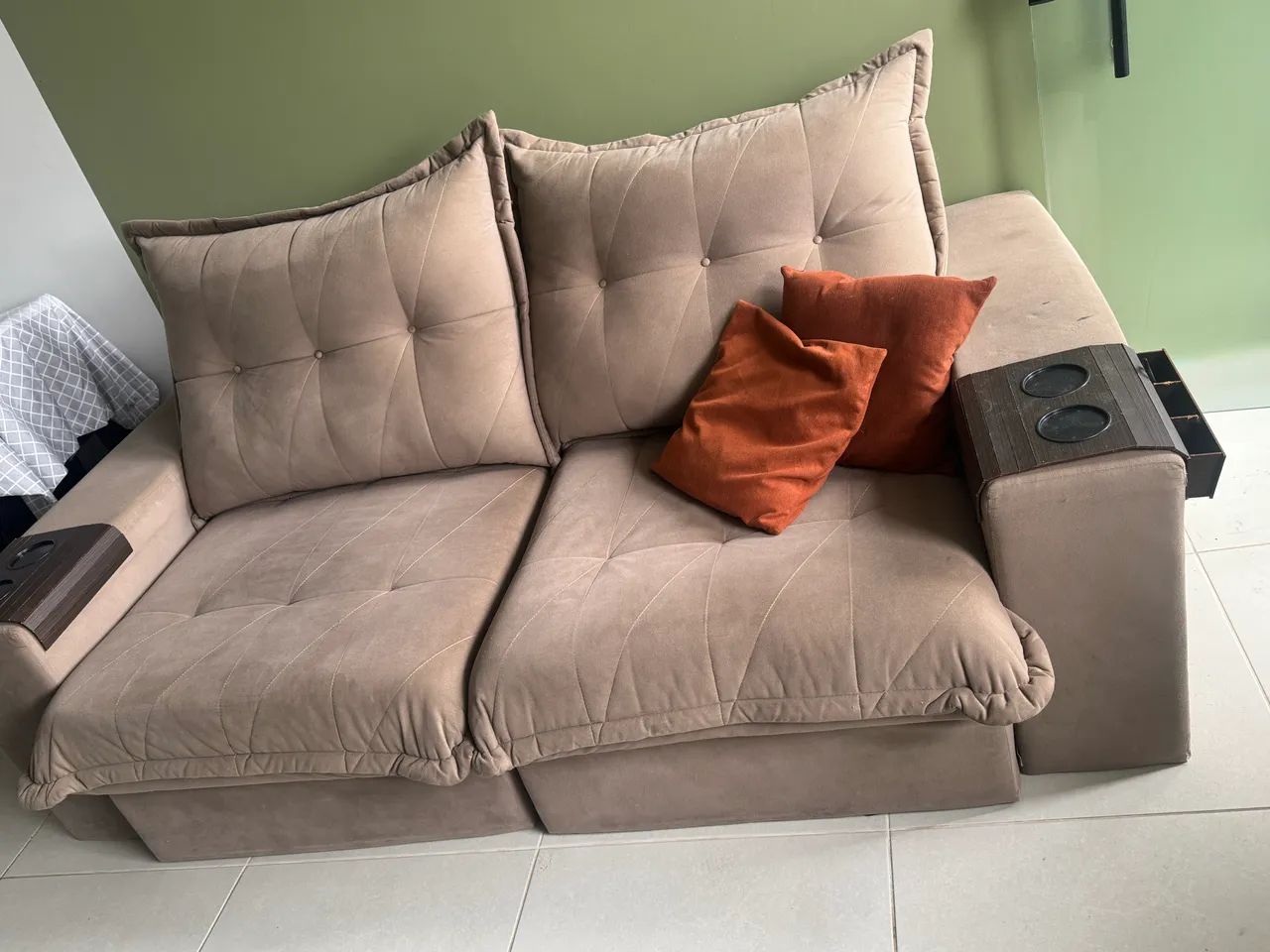 Sofá retrátil e reclinável 3 lugares  - Foto 3