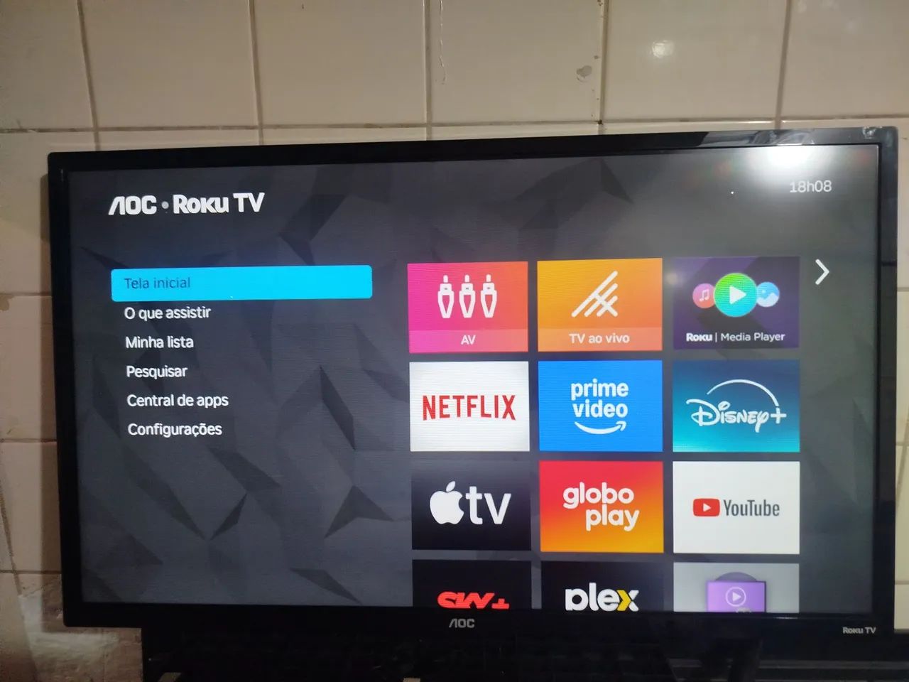 Tv AOC Roku Android 32 polegadas 