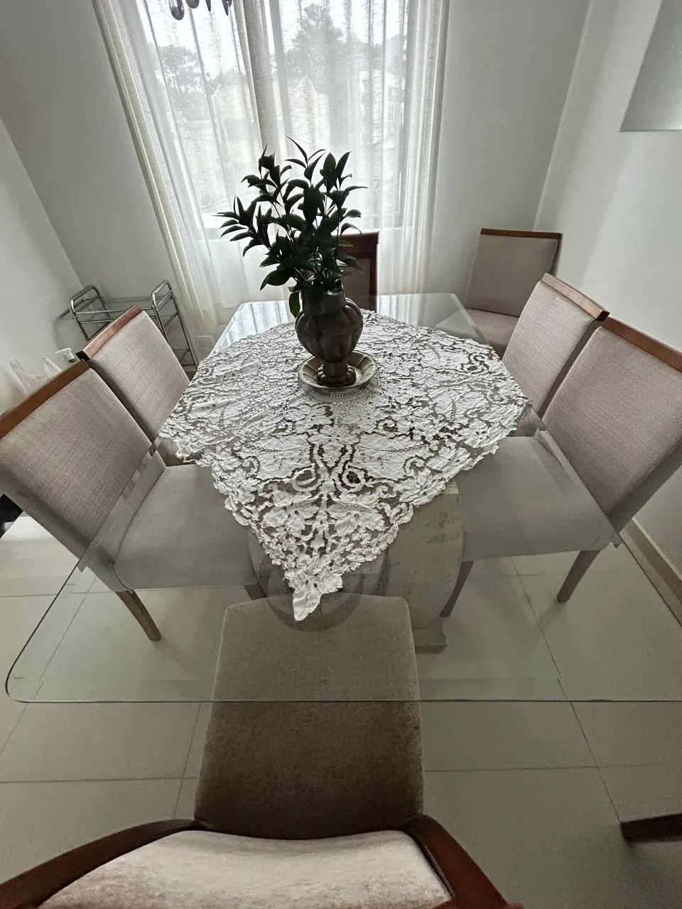Tampo de mesa em vidro 12mm retangular  - Foto 4