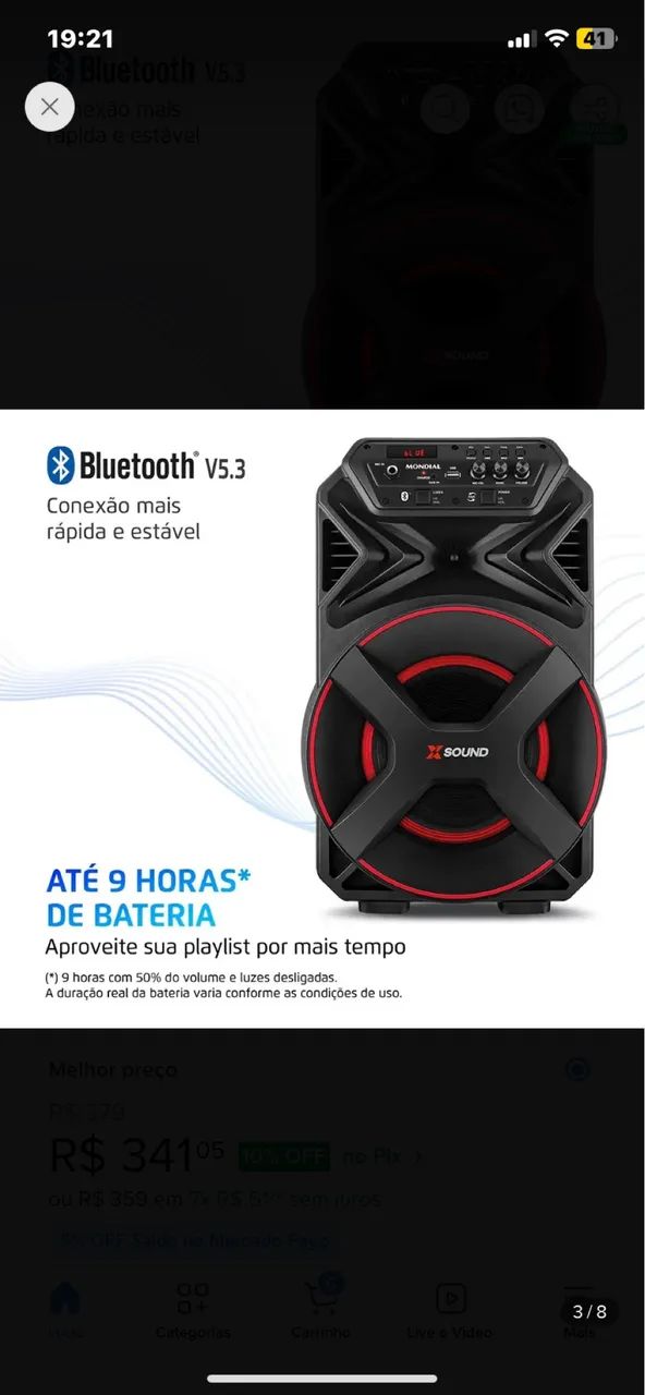 Caixa de som nova lacrada, Aceito Troca e Venda
