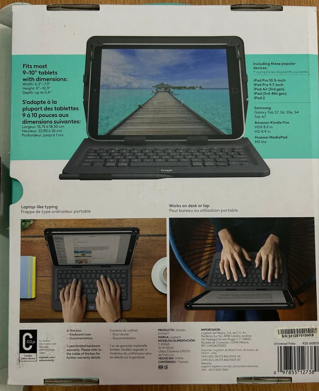 Capa com teclado Logitech Universal Folio - Foto 5