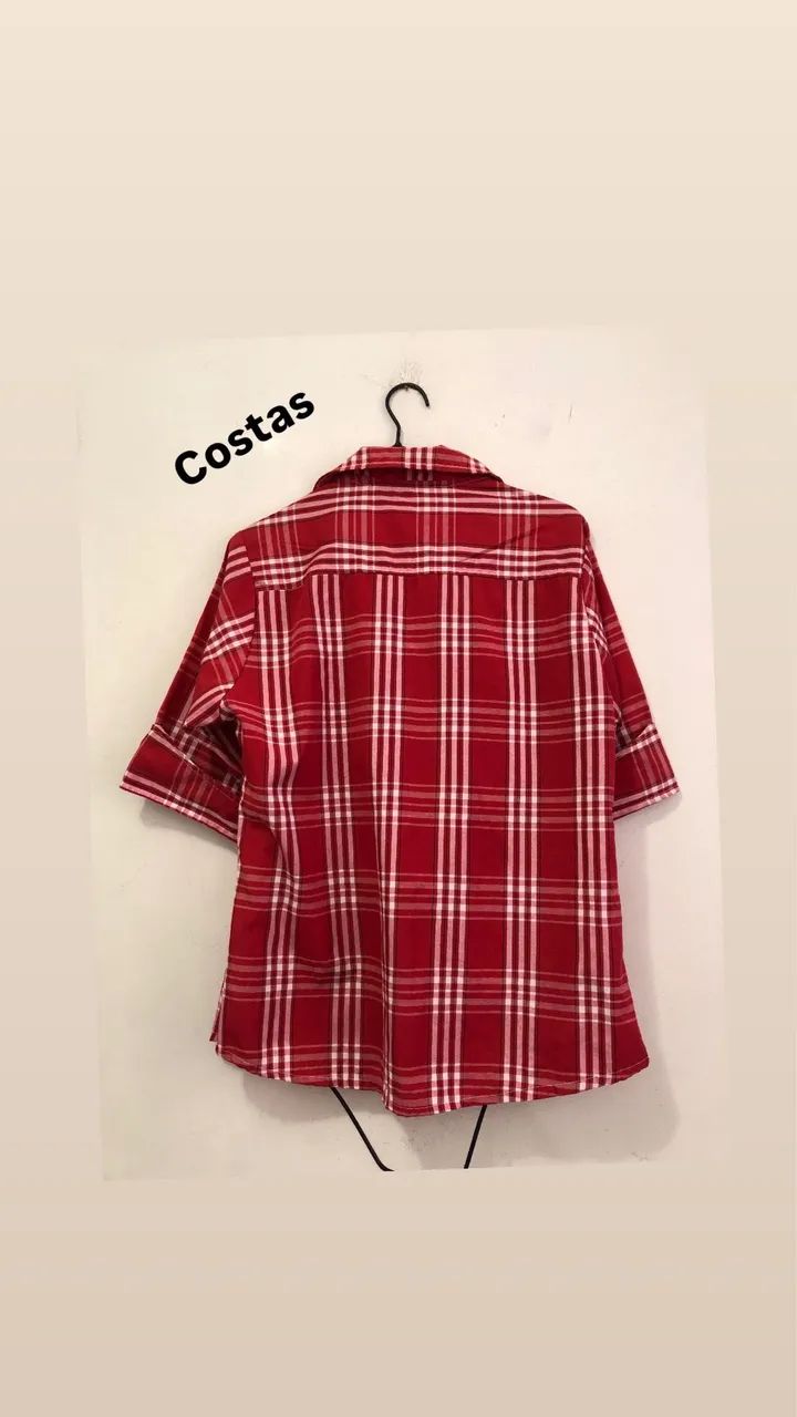 Blusa xadrez tamanho M - Foto 2