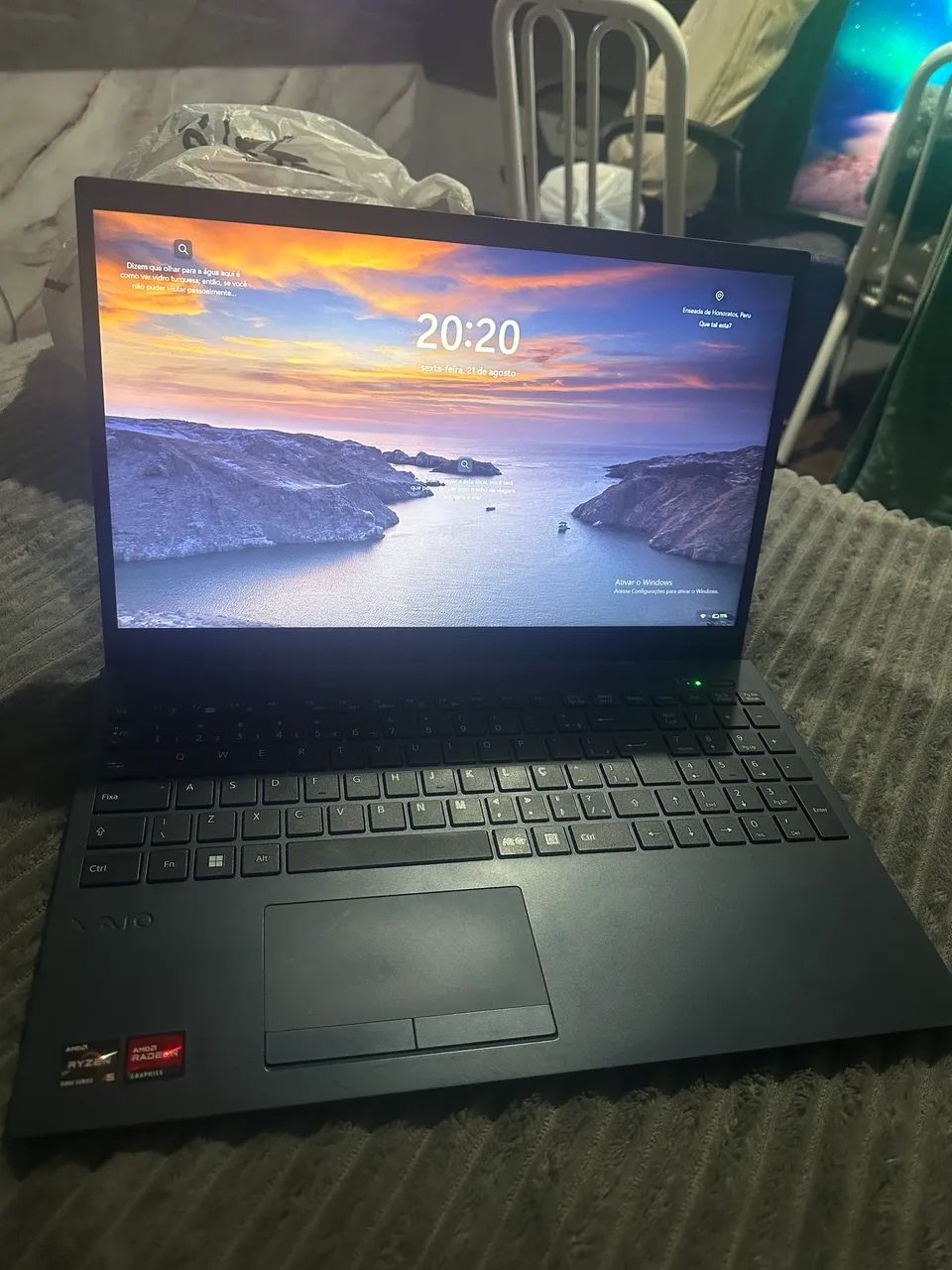 Notebook Vaio Fe15, AMD Ryzen 5 5685u, Pouco tempo de uso
