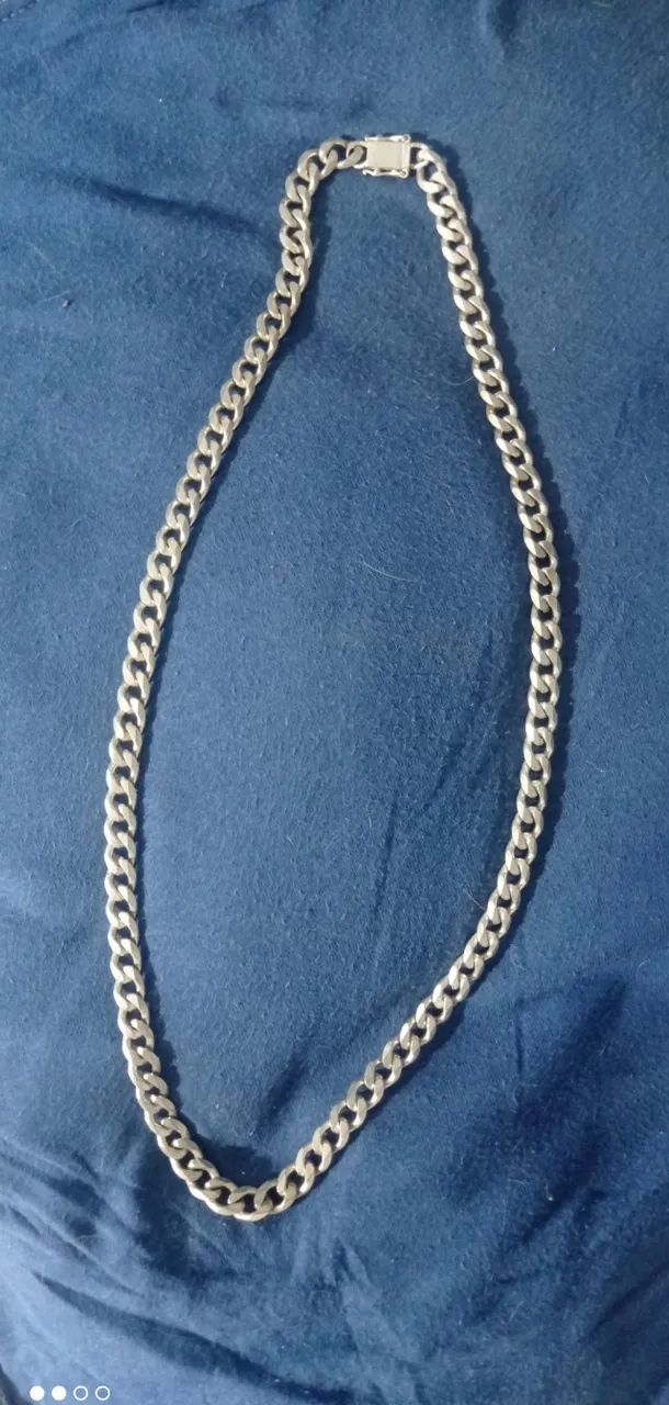 Banhada a prata Fecho Gaveta ! 70 cm  - Foto 2