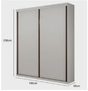Guarda roupas Buzios 2 portas com 1 espelhada - Foto 2