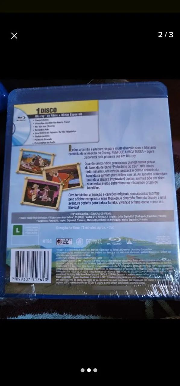 Blu Ray Nem Que a Vaca Tussa lacrado  - Foto 2