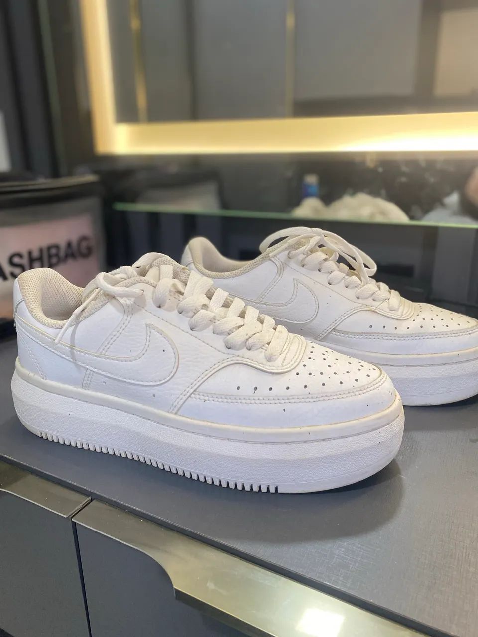 Tênis Nike Air Force 1 Plataforma Branco - Original