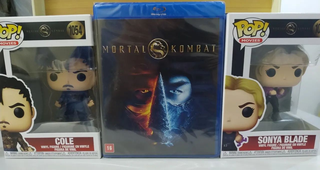Mortal Kombat 02 funkos + Blu-ray lacrados!