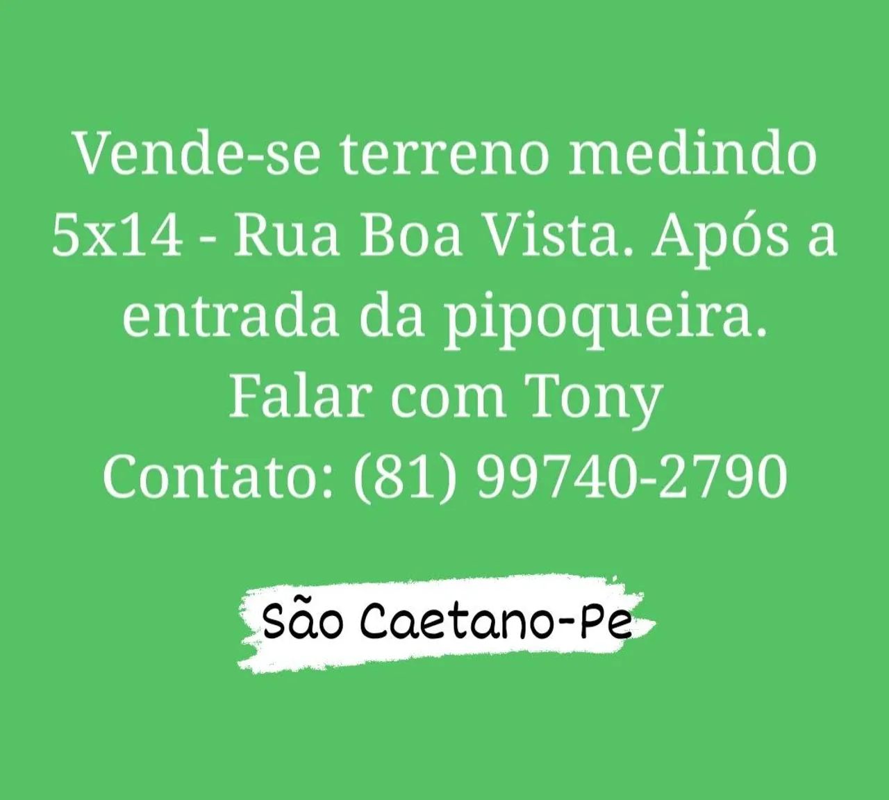 Terreno 5x14 - Última oferta!