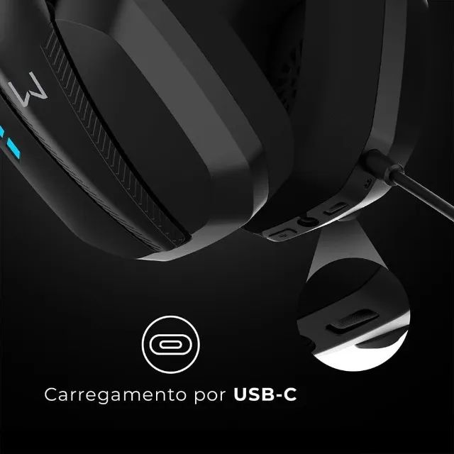Headset Gamer Wireless Warrior PH704 - Bluetooth, (PS5/PC/Xbox/Switch/Mobile) - Foto 5