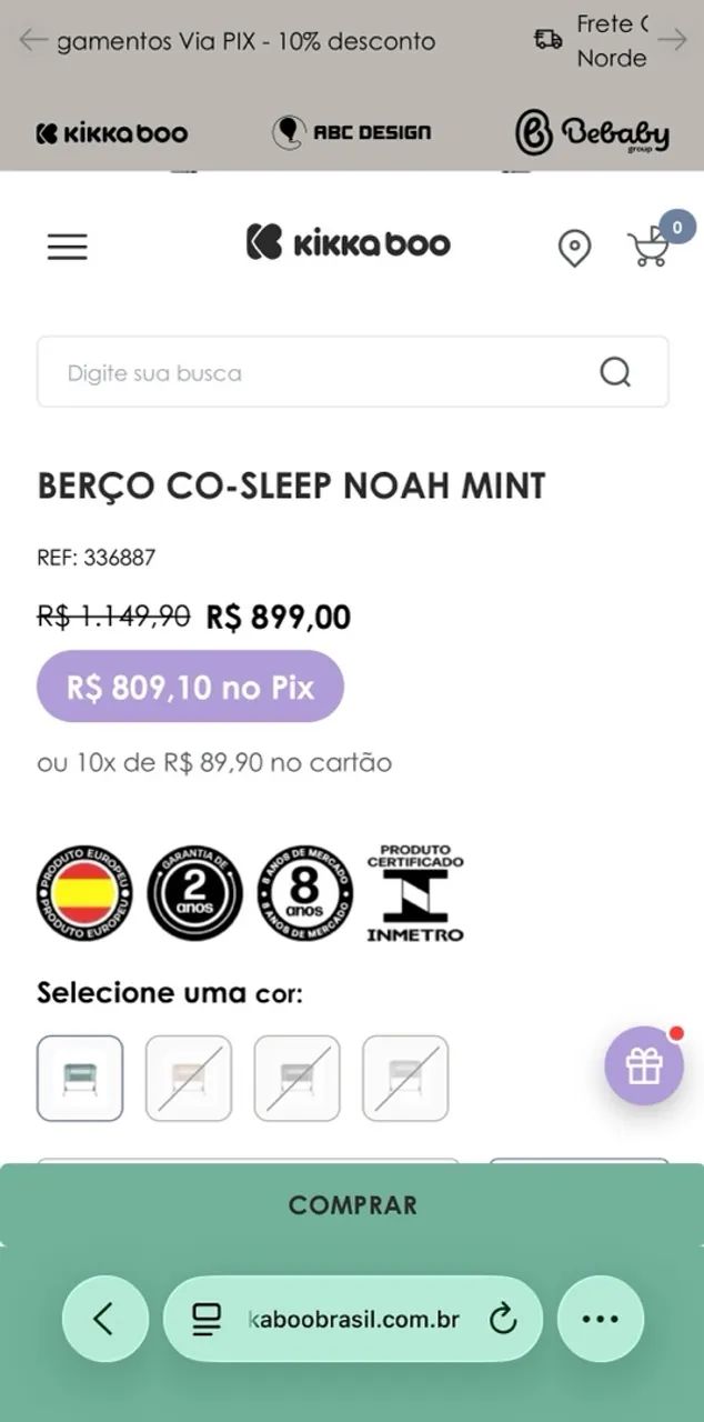 Mini berço portátil Kikka Boo  - Foto 5