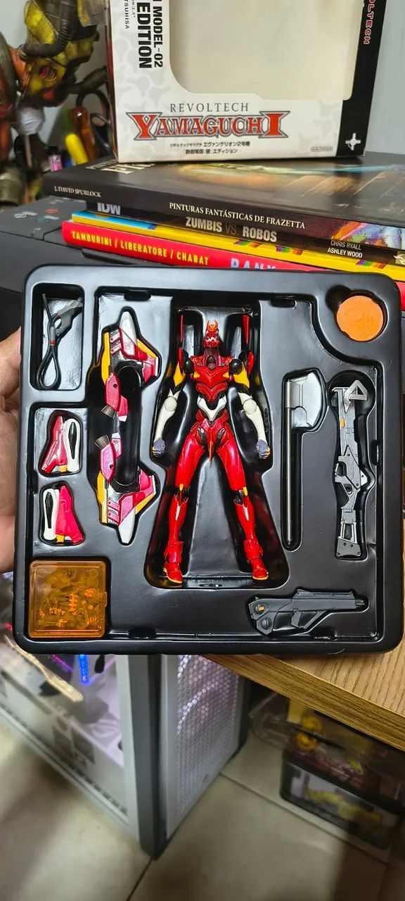 Evangelion Revoltech Action Figure Completo na Caixa Eva 02 - Foto 5