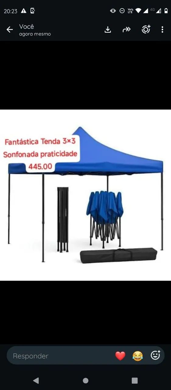 Tenda 3+3 sanfonada  promoção 
