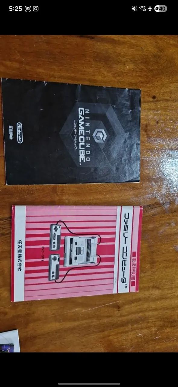 Manuais Nintendo game cube e nintendinho 