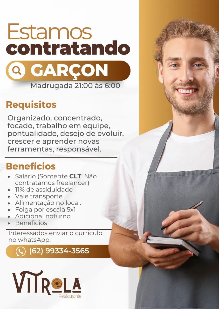 Garçom Madrugada - Restaurante 24h