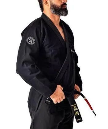 Kimono Jiu-jitsu preto A3 - Foto 3