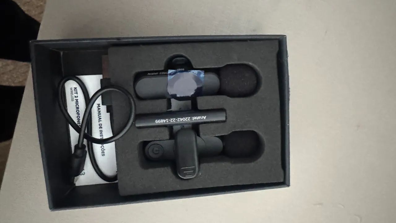 Kit 2 Microfones Wireless USB-C Novo - R$ 60 - Foto 2