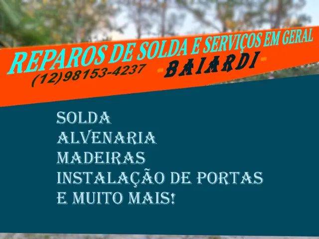Reparos e Serviços á domicílio Solda Madeiras e Alvenaria
