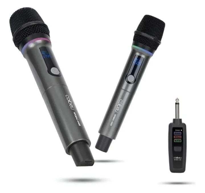 Kit 2 Microfones Coibeu sem fio profissional 