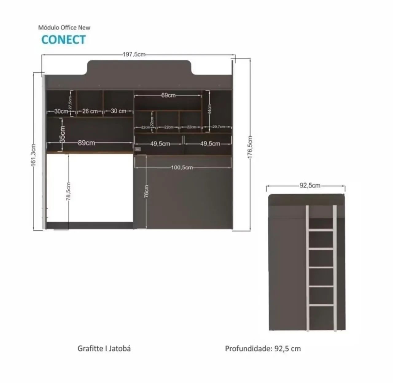 Cama de solteiro suspensa com baú e escrivania | Montagem fácil | Cama com escrivania - Foto 5