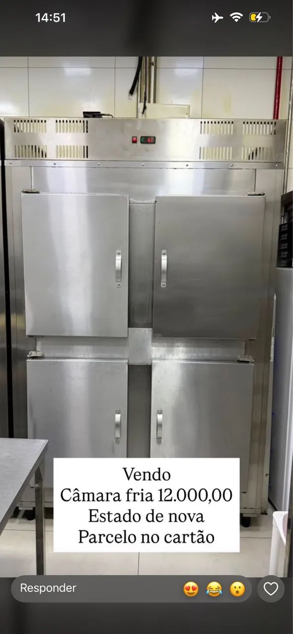 Camara fria e balcão refrigerado 