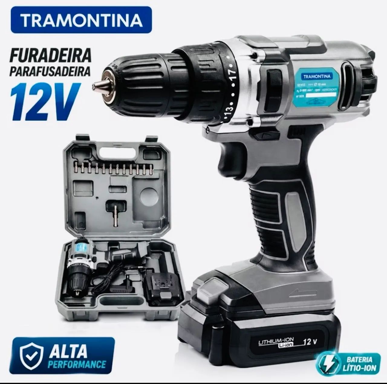 Parafusadora furadeira Tramontina 12V