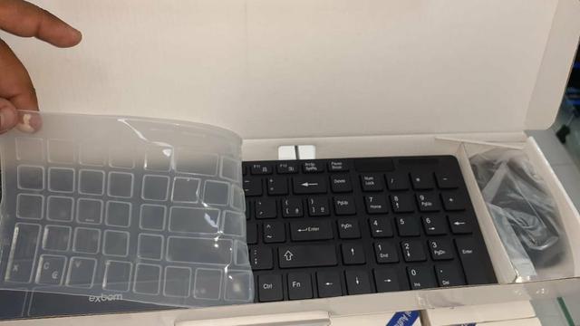 Combo de teclado e mouse sem fio multimídia Abntli exbom ac cartão - Foto 3
