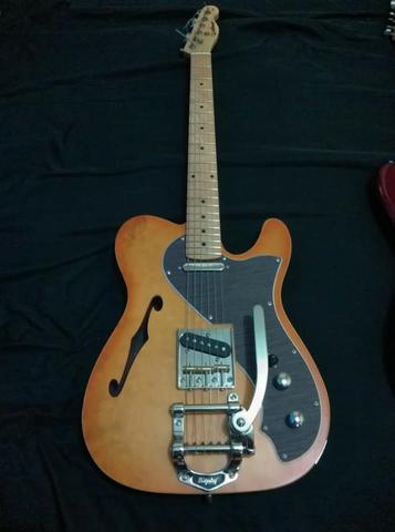 Guitarra Telecaster semi acústica waldman Malagoli bigsby - Foto 2