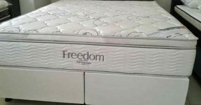 Conjunto Cama Box Queen 158x198x74 Freedon Ortobom Em até 12x - Foto 2