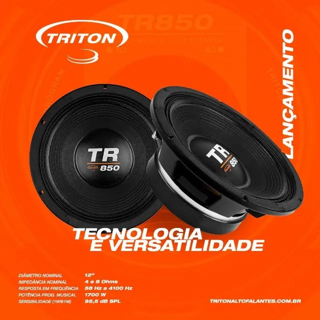 Toda linha Triton alto falantes medio grave driver Novo 1 ano de garantia Entregamos 10x
