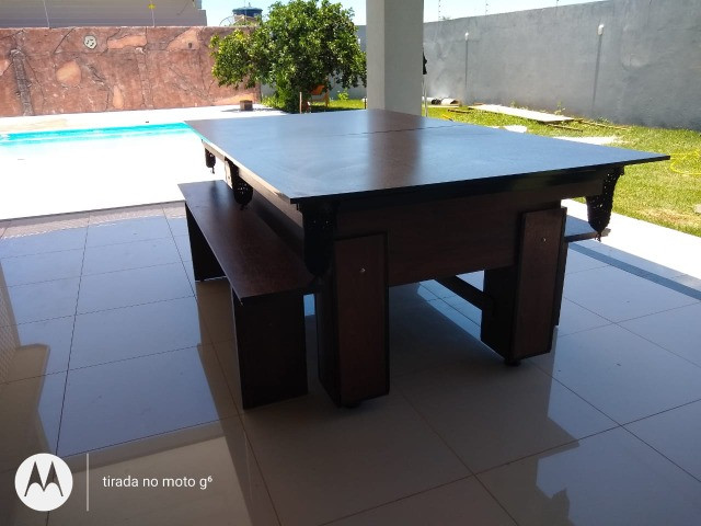 Mesa de Bilhar Tecido Vermelho Modelo FFD3115 - Foto 4
