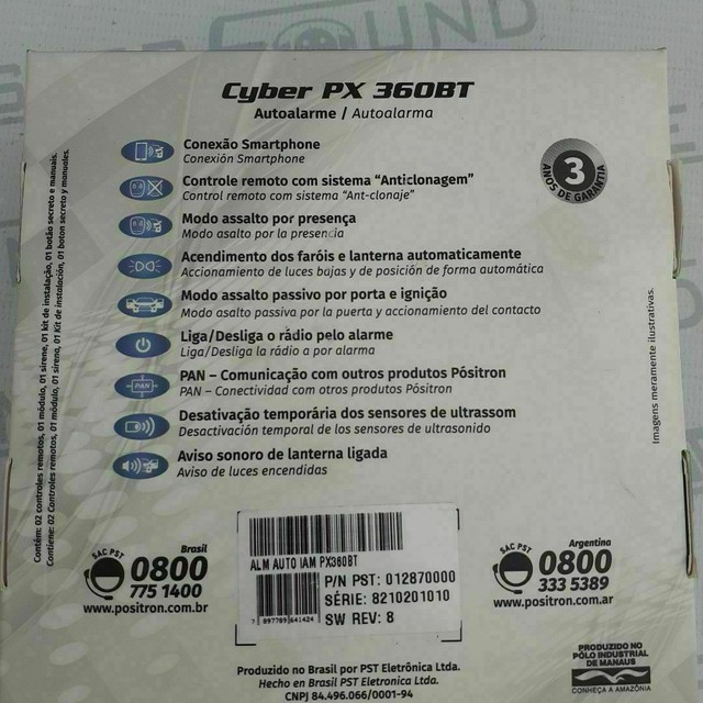 Alarme positron. Cyber PX 360BT.  Bluetooth.  C/presença. Garantia. Novo. Instalado.  - Foto 2