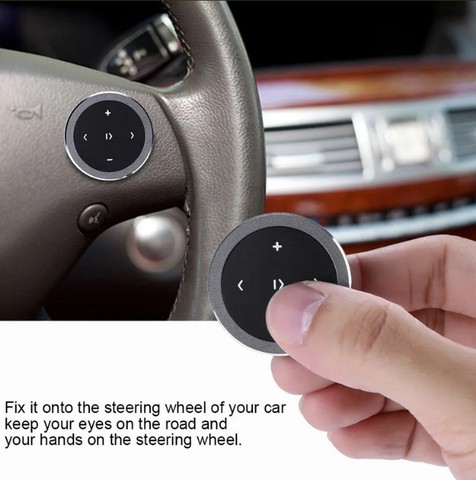 Wireless Blueteeth Mp3 Media Botão De Controle Remoto Carro 