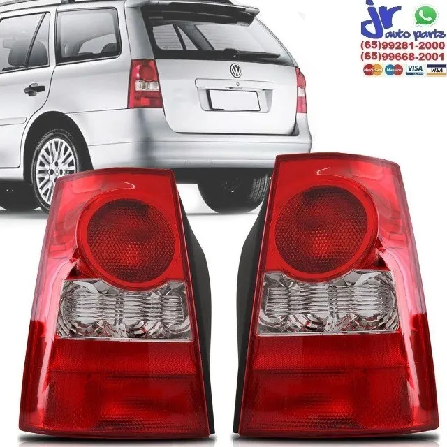 Par de Lanterna Traseira Parati G4 2006 2007 2008 2009 2010 2011 2012 Bicolor Cristal
