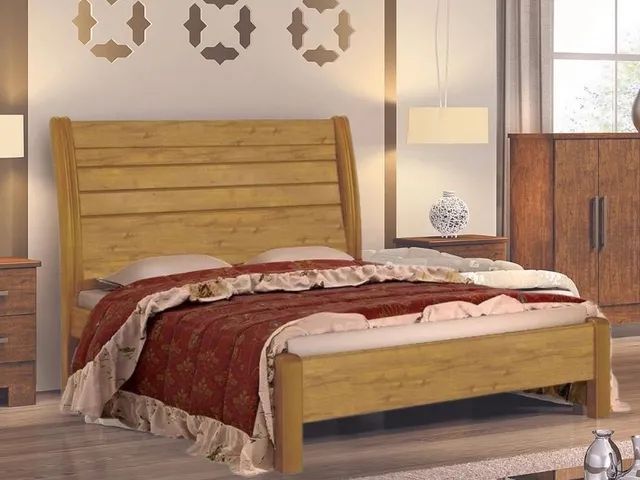 Cama queen Esmeralda Plus - Carvalho fl5