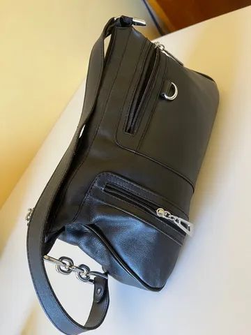 Bolsa de couro preta - Foto 2