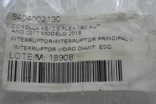 Comando Dianteiro Esquerdo Botão Vidro Corolla Original - Foto 5