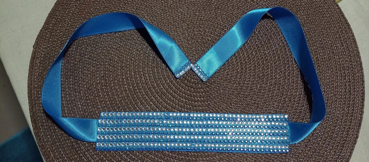 Porta coque Strass Azul