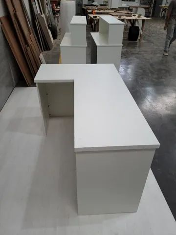 mesa para escritorio em L canelado  - Foto 2