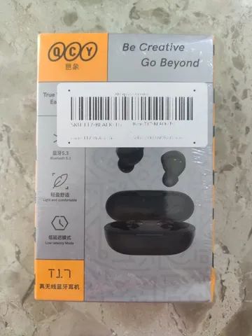  Fone Qcy T17 Bluetooth 5.1 Modo Game E Cancelamento De Ruído Cor Preto