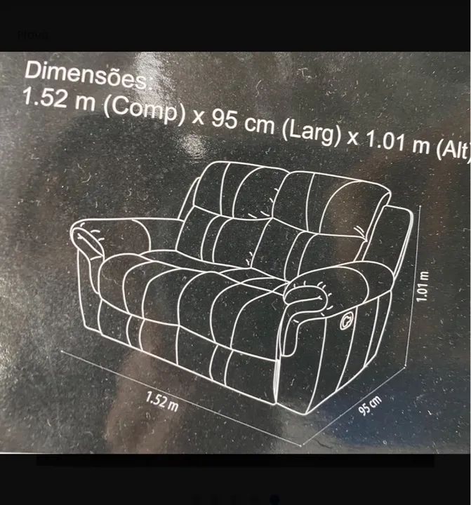 Poltrona reclinável 2 lugares 