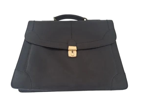 Bolsa e Maleta de Couro Preta