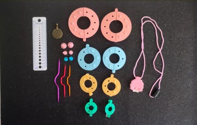 Kit De Acessórios P Tricô 16 Pcs Marcador Régua Pompom Maker - Foto 3