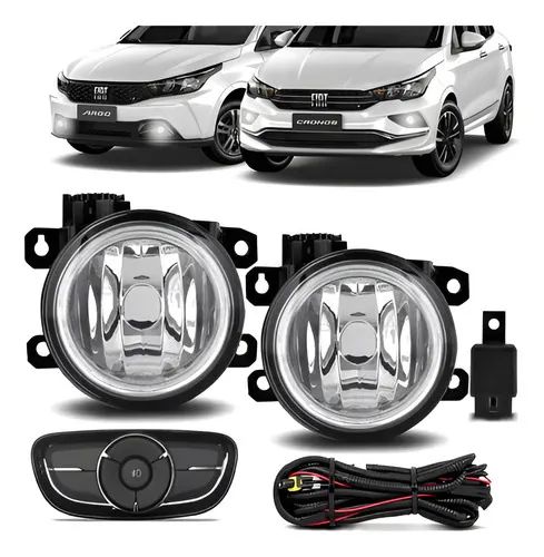 Kit Farol Milha Neblina Argo/cronos Botão Mod. Original
