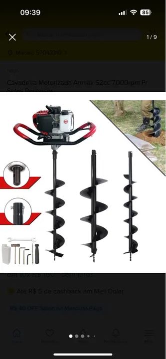 Cavadeira Motorizada Annmax 52cc 7000rpm - Nova