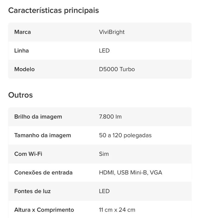 Projetor D5000 4K com Tela de Brinde! - Foto 5