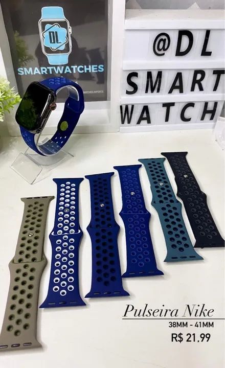 Pulseiras Nike para Smartwatch 38mm-41mm e 42mm ao 49mm - Novas - Foto 5